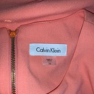 Calvin Klein Orange belted dress